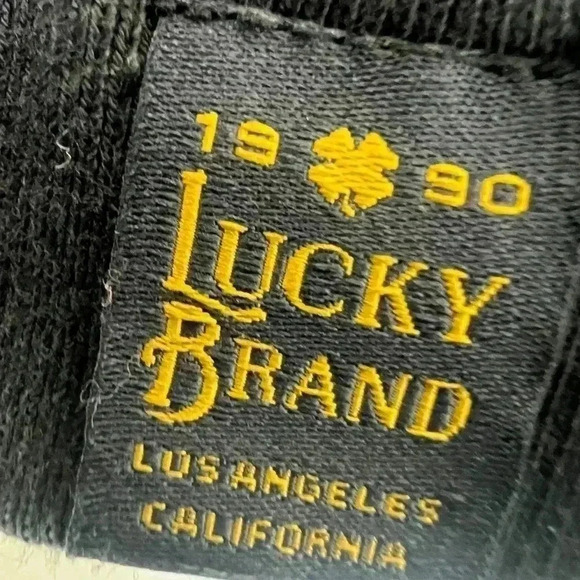 Lucky Brand Lasso Sueded Crew Sweatshirt. Black Size Medium - Picture 7 of 9